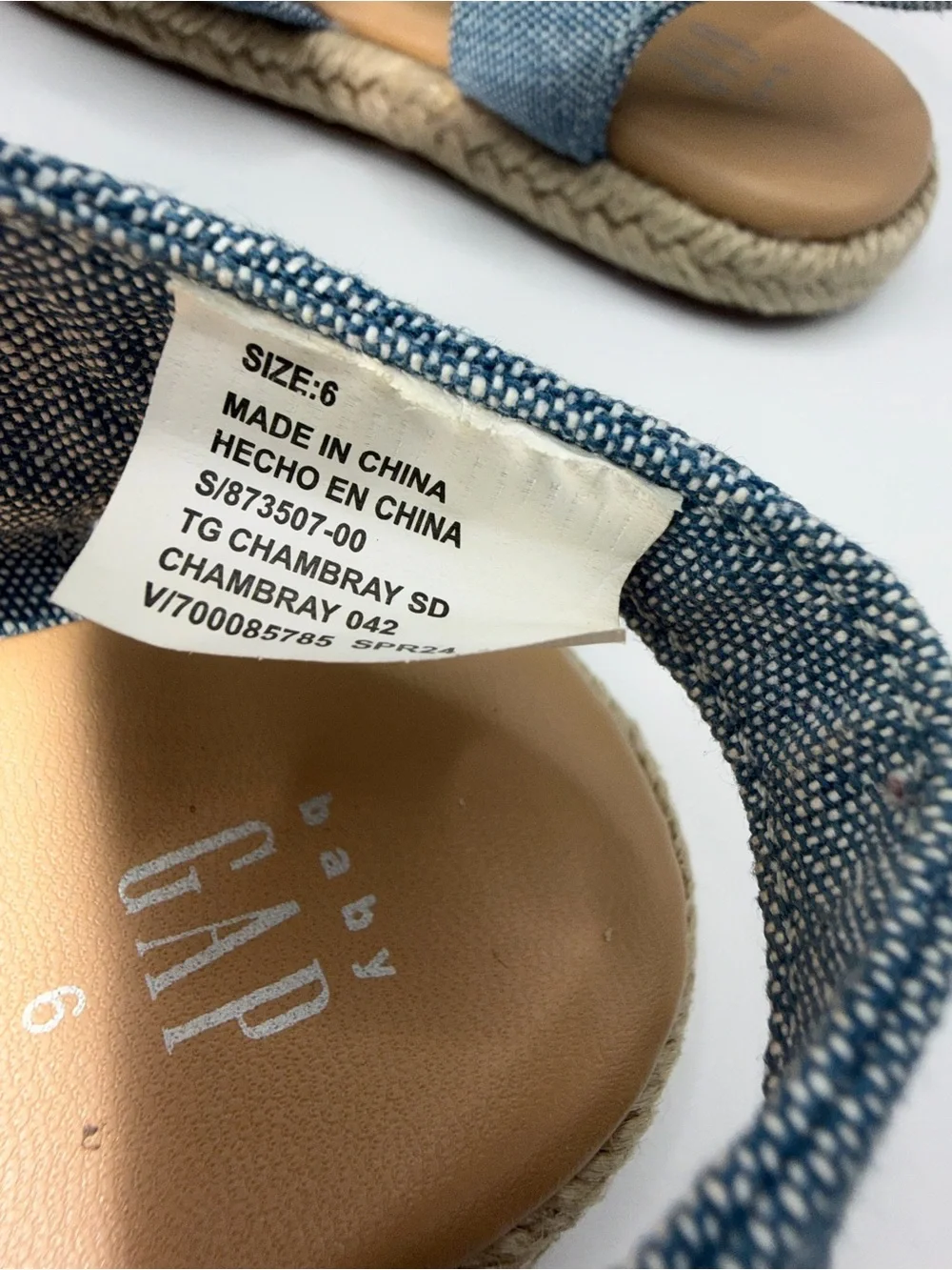 GAP Blue Knot Front Girls' Espadrille Sandals